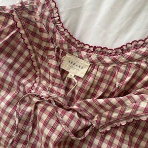 NWT Sezane Gingham Sleep Dress